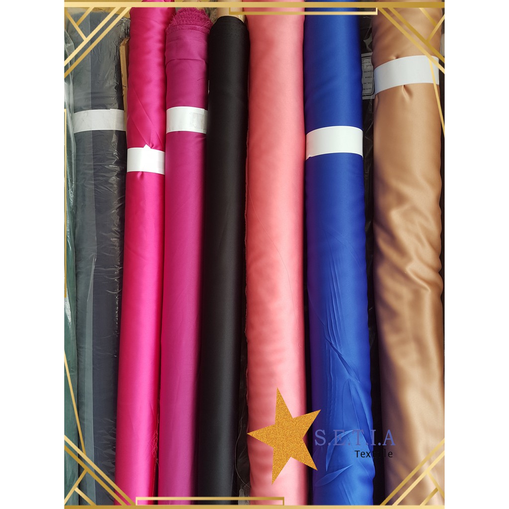 Bahan Kain Satin Velvet Polos Lk 1.5m