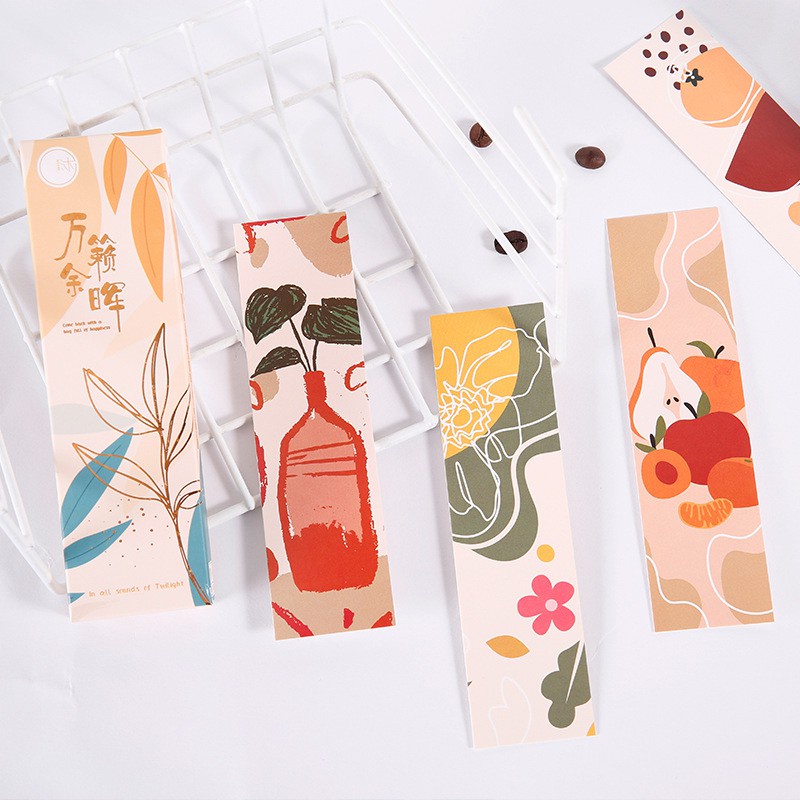 

5PCS RANDOM PEMBATAS BUKU KERTAS UNIK MOTIF AESTHETIC ABSTRAK DESIGN BY MOORE LUCU REPACK TANPA BOX