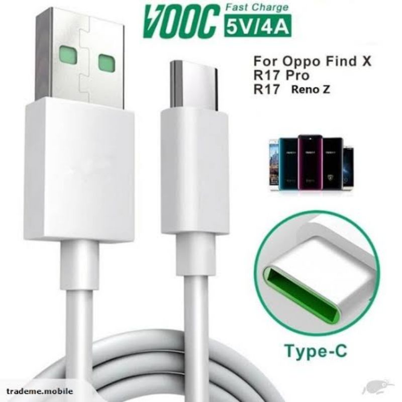 KABEL DATA OPPO TYPE C VOOC KABEL OPPO USB C K3 A16 A54 A74 A33  A52 A53 A92 A9 2020 (OPPO USB C)