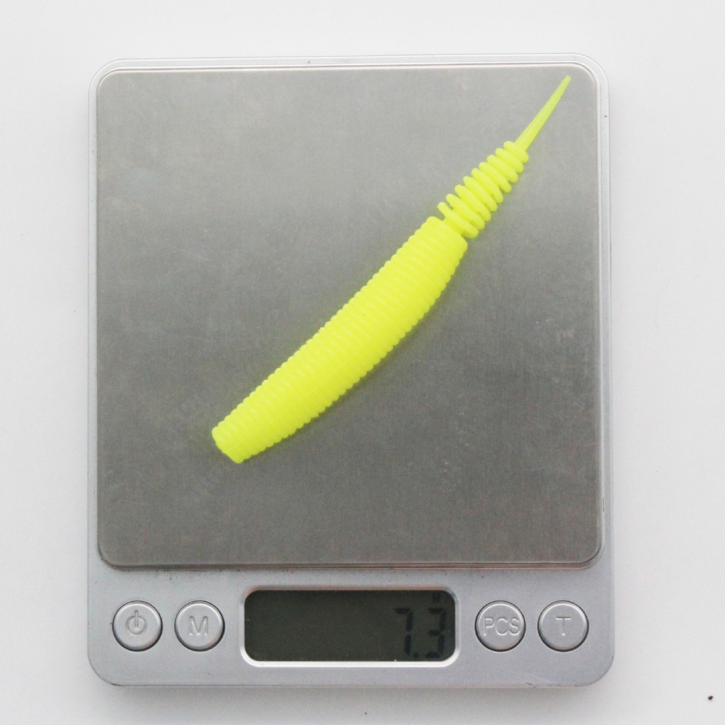 Shengyao 1pc Umpan Pancing Bentuk Cacing Lembut 10cm 7.5g Fishing Lure Ikan Bass Bait Tackle