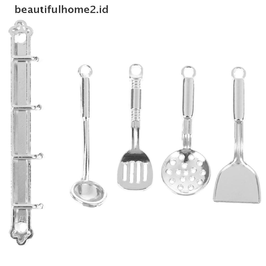 (beautifulhome2.id) 5pcs / set Mainan Miniatur Peralatan Masak Skala 1: 12 Untuk Aksesoris Rumah Boneka