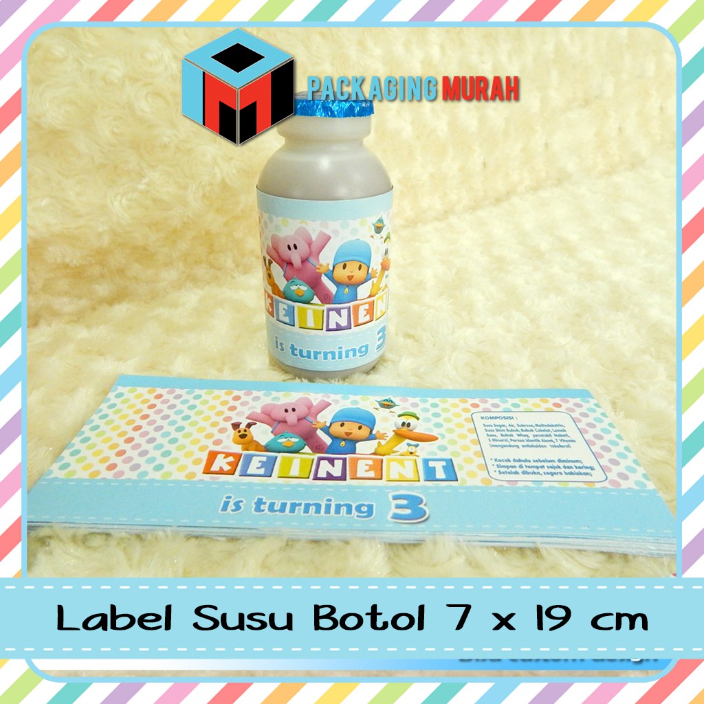 Label Susu  Botol  Minimal Order 24 Pcs