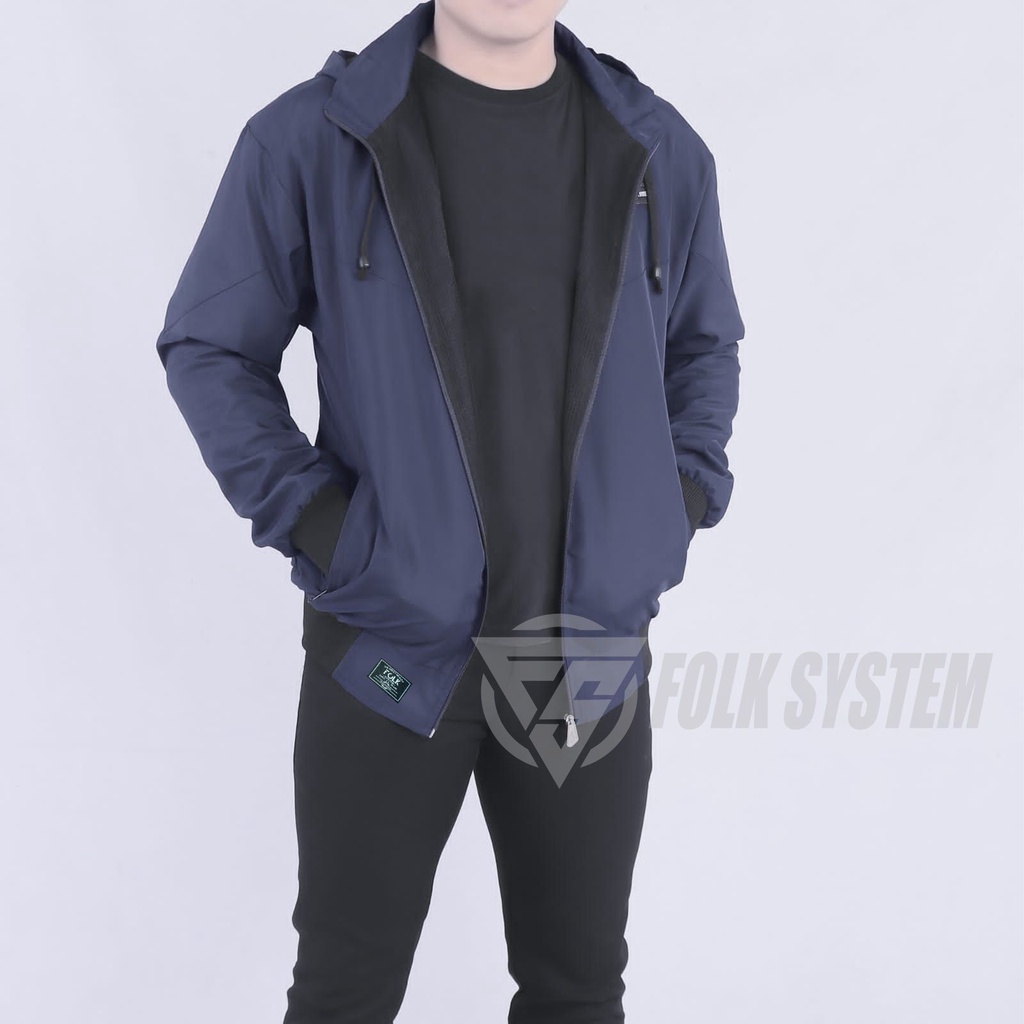 Jaket parasut pria windrunner original folksystem