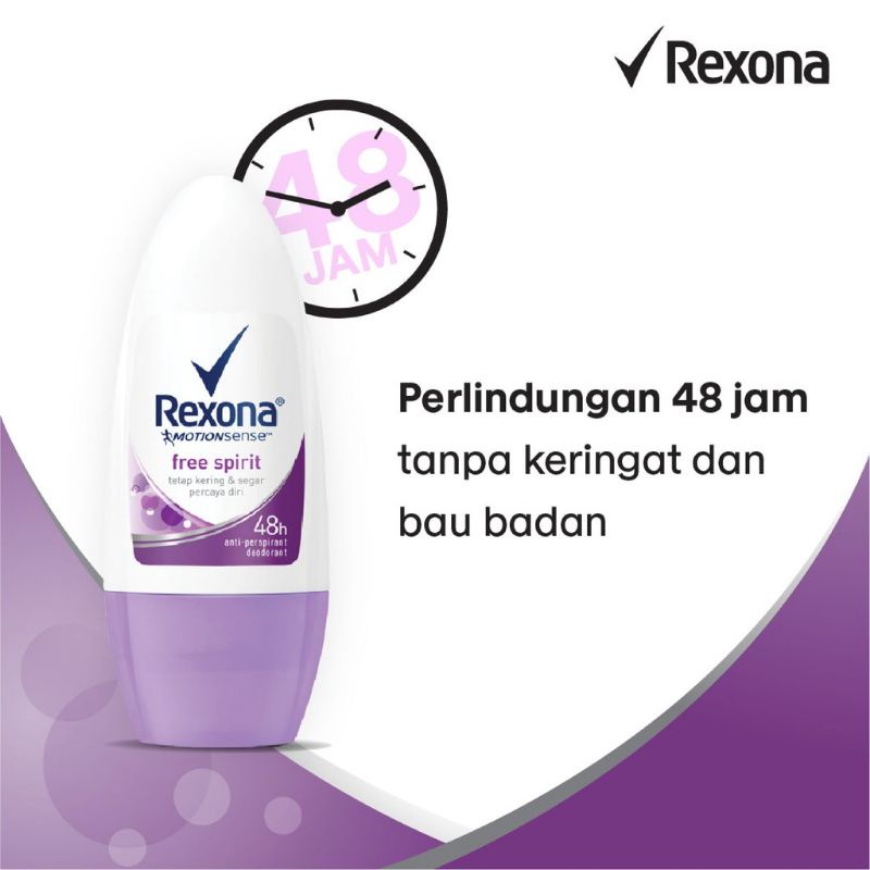 REXONA DEODORANT 45ML/ROLL ON WOMEN