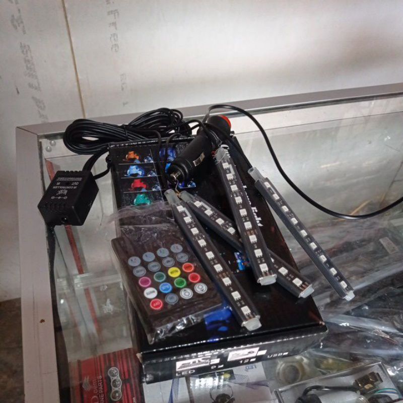 lampu kolong dashboard rgb sensor musik remote