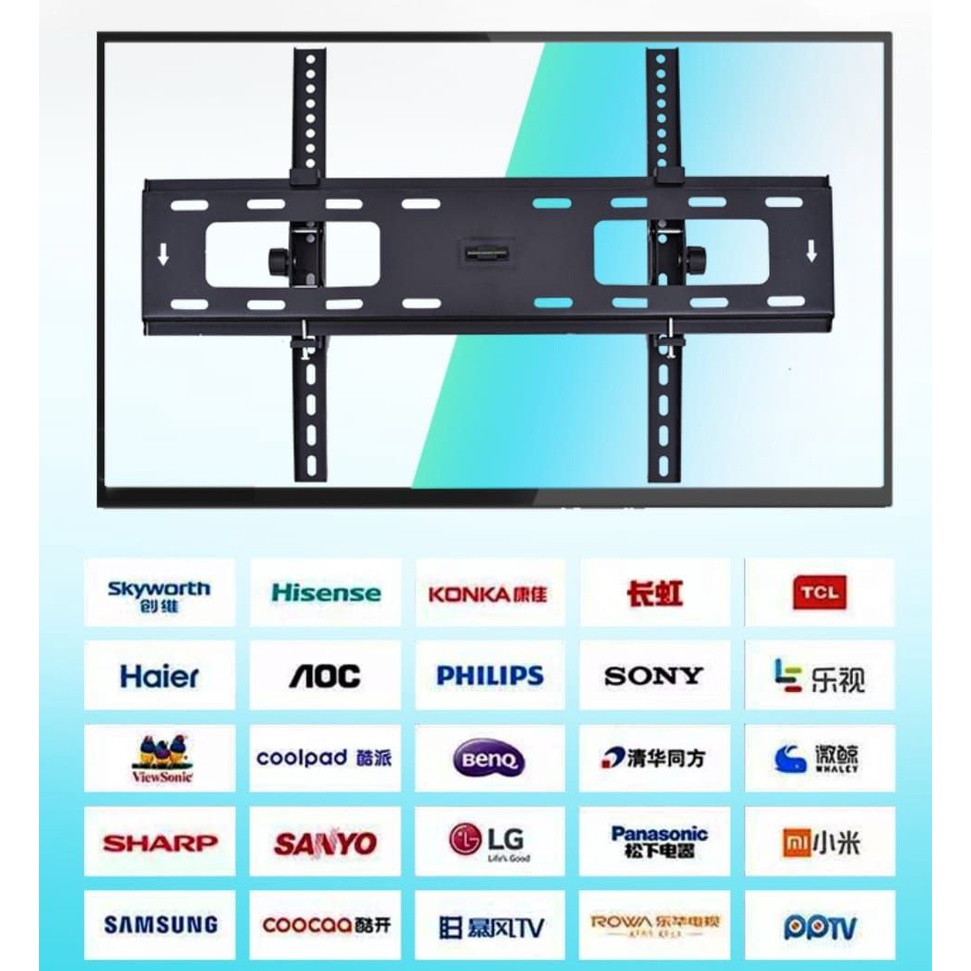 BRAKET TV 65 60 55 50 49 43 40 32 INCH WATER PASS FLEKSIBEL IMPORT New Model