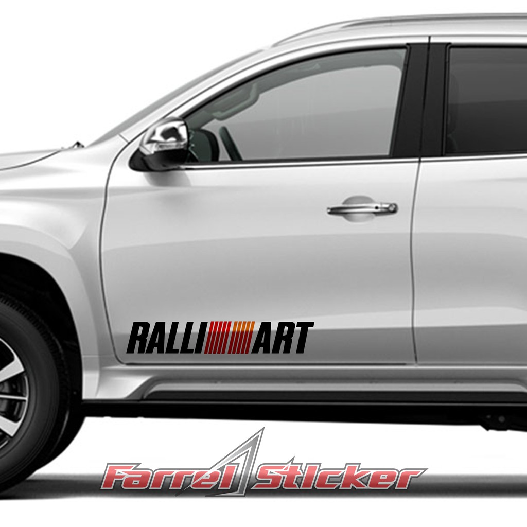 stiker kaca  sticker bodi mobil RALLIART ralli art 60cm