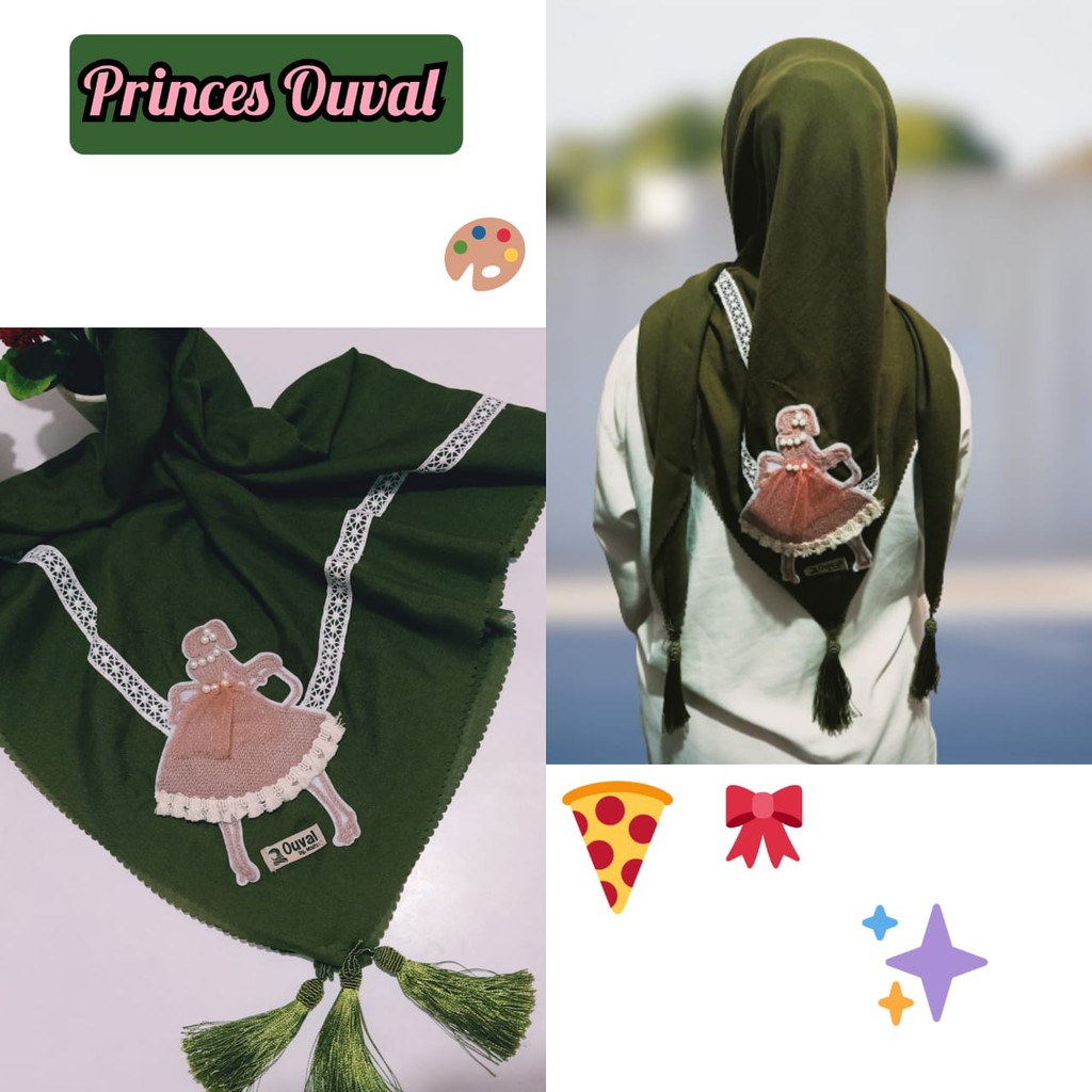 HIJAB SEGI EMPAT OUVAL PRINCES-ARMY