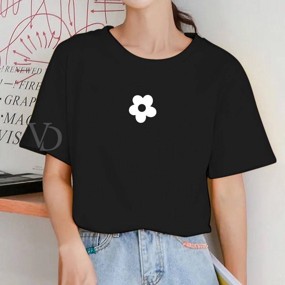 BISA COD KAOS FLOWER / ATASAN KAOS ATASAN UNISEX LENGAN PENDEK VERSI 1/ TUMBLR TEE