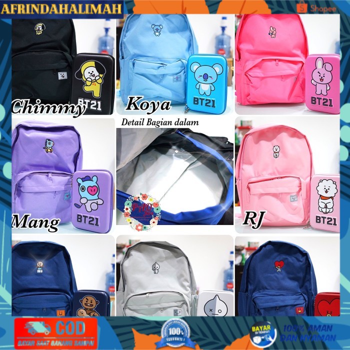 

[TERBARU] Set tas sekolah gambar kpop tata mang rj cooky / tas sekolah - mang