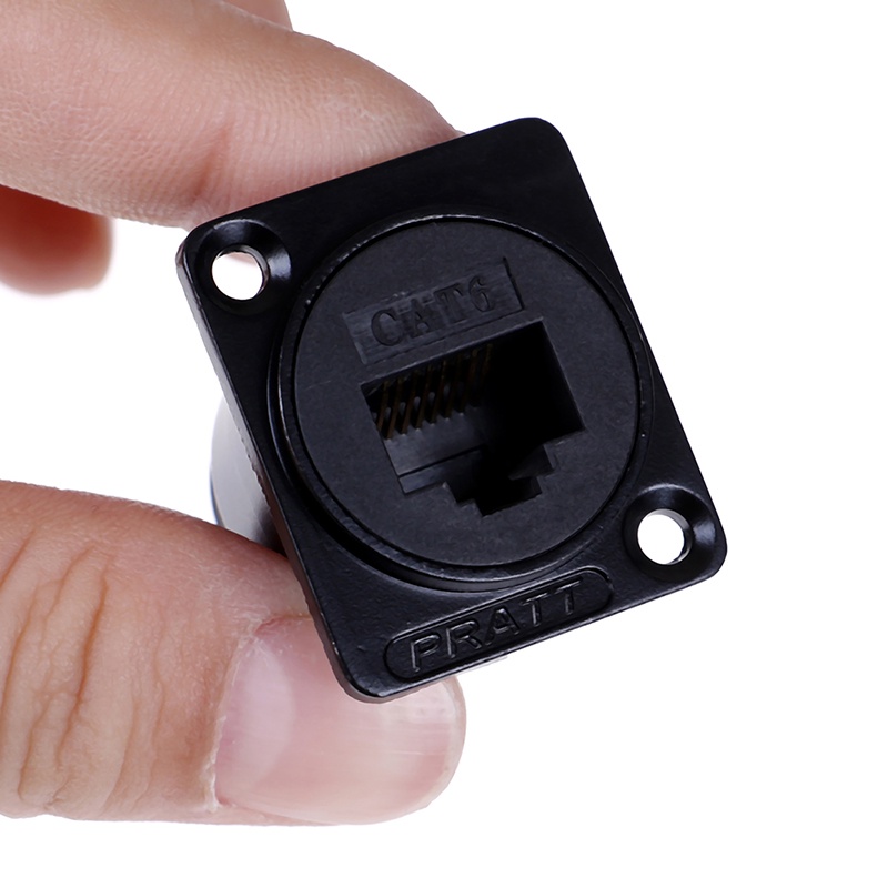 【Theredsunrisesiwy.id】RJ45 D-type module socket female signal connector cat6 panel mount network