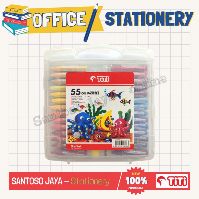 

Crayon TITI JOYKO 55 Warna - Krayon Minyak - Oil Pastel OP-55S