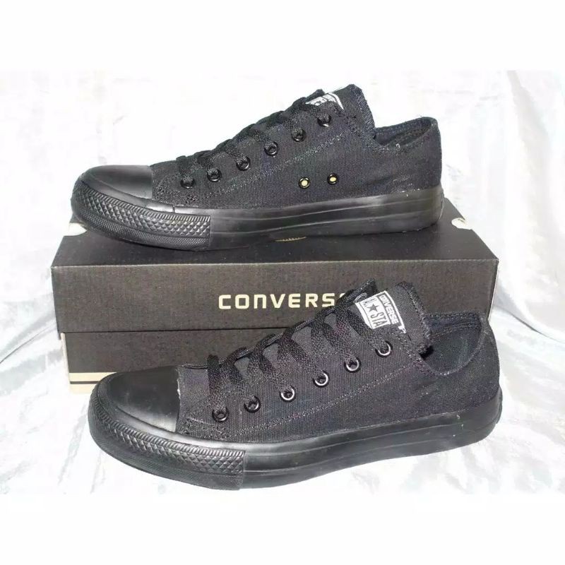 Sepatu Casual Harian Sekolah Kuliah Converse Allstar CT Mono Full White Putih Low Pria Wanita Couple