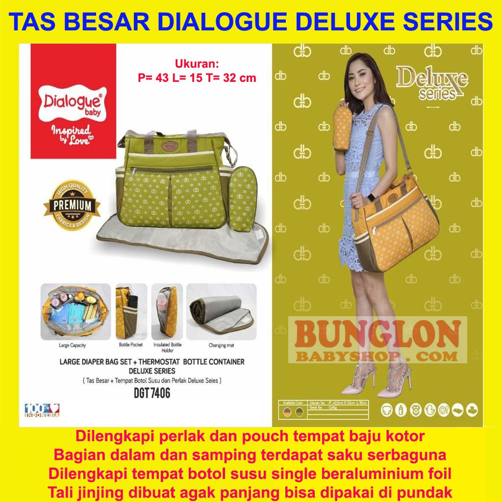 Tas Bayi Besar + Tempat Botol Susu Single Dialogue Baby Deluxe Series DGT7406