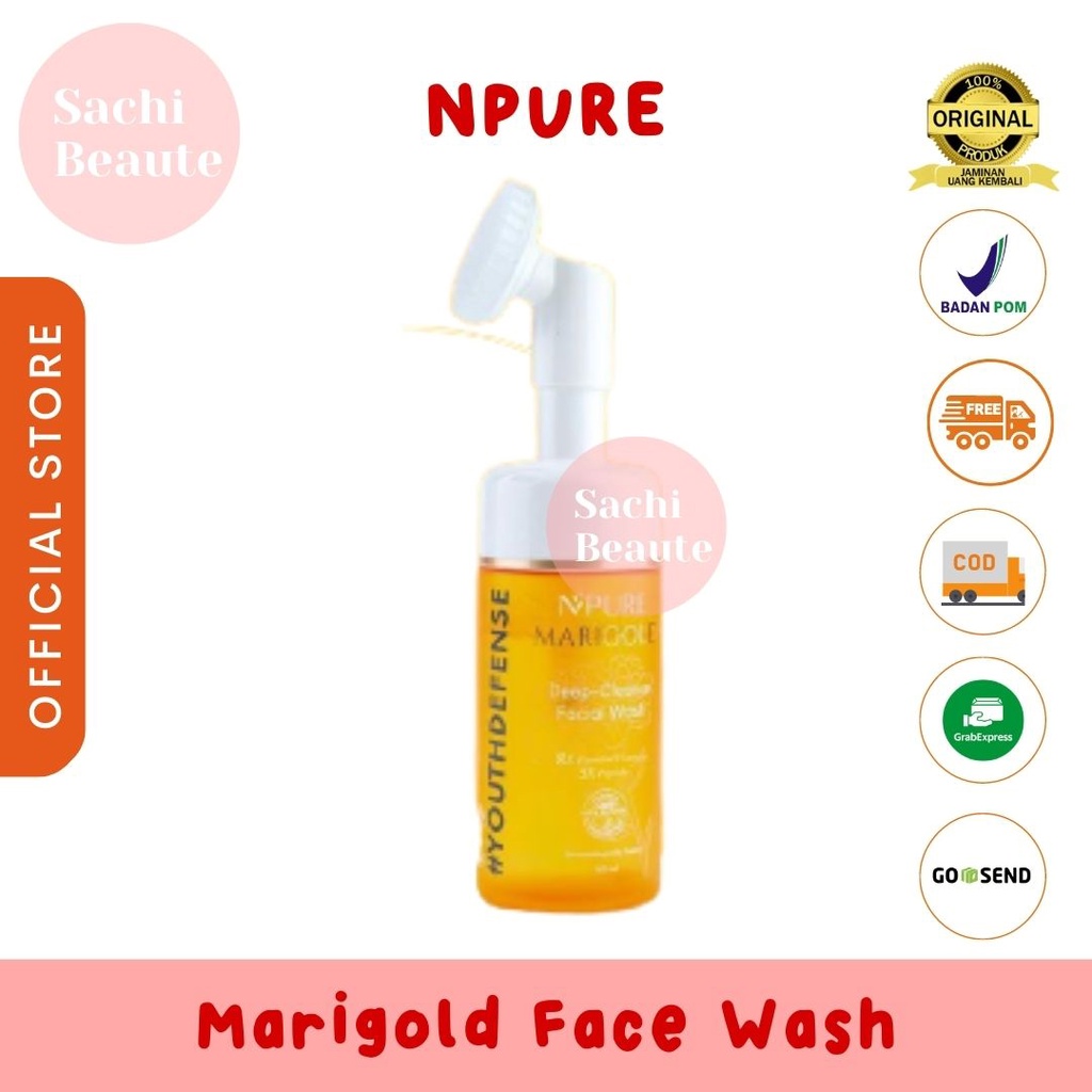 Npure Paket Marigold Series Anti Aging Face Wash Face Toner Face Serum