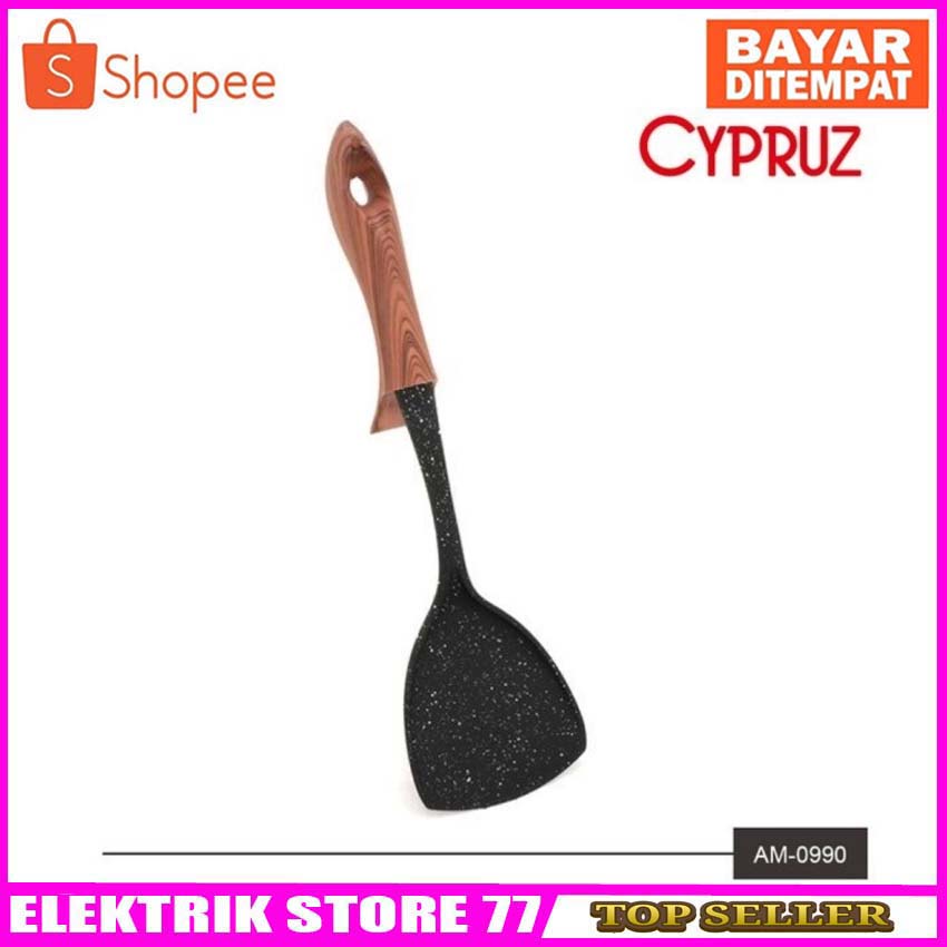 Cypruz Sodet /Sutil/Spatula / Irus Nylon Motif Gagang Kayu AM-0990