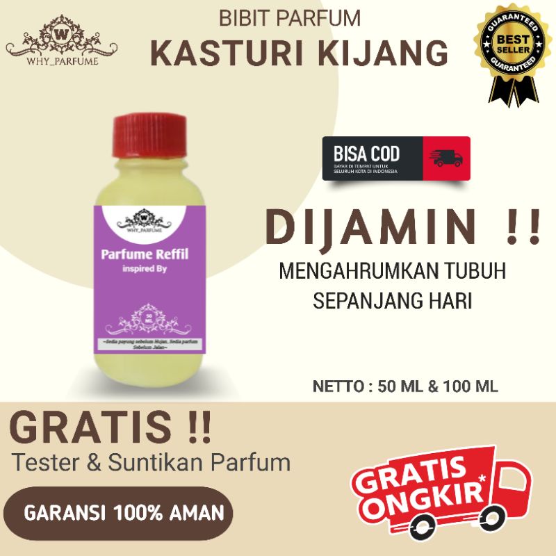 Bibit Parfum KASTURI KIJANG | Biang Parfume Pria Tahan Lama Farfum Non alkohol Refill isi ulang