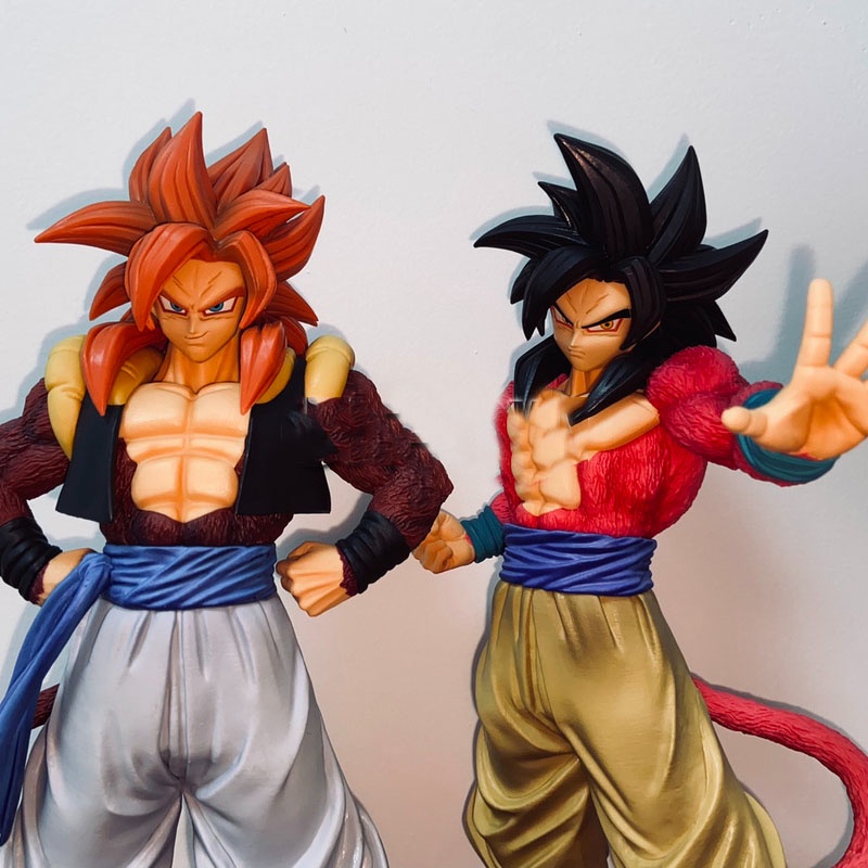 Action Figure Dragon Ball GT Ichibansho SSJ 4 Gogeta Ukuran 27cm Mainan Action Figure Omnibus Super Saiyan 4 Son Goku Vegeta Bahan Pvc