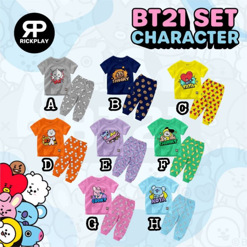 setelan anak bt21 rickplay 2-10