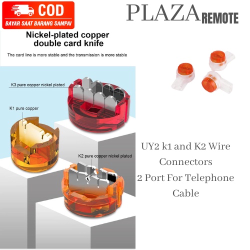 K2 Wire Connectors Waterproof 2 Port untuk sambung kabel telepon dan internet 50PC