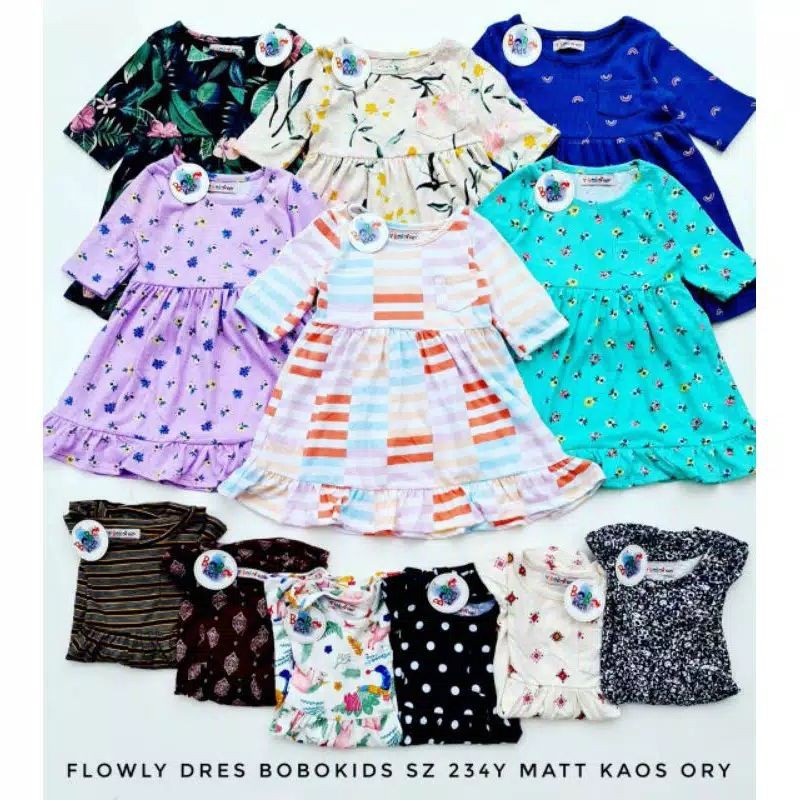 GROSIR DRESS BOBO KIDS FLOWY 10pc