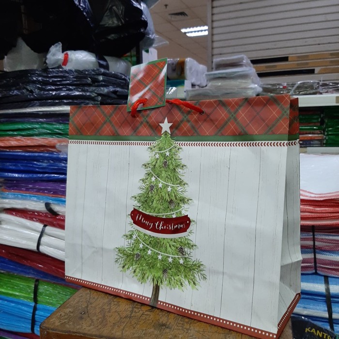 

Paper Bag Chrismas/ Tas souvenir/ Goddie Bag Natal uk 30X25