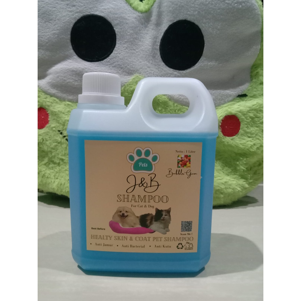 Shampo Jamur &amp; Kutu J&amp;B Pets Shampo 1 Liter Anti Bacterial untuk Kucing / Anjing