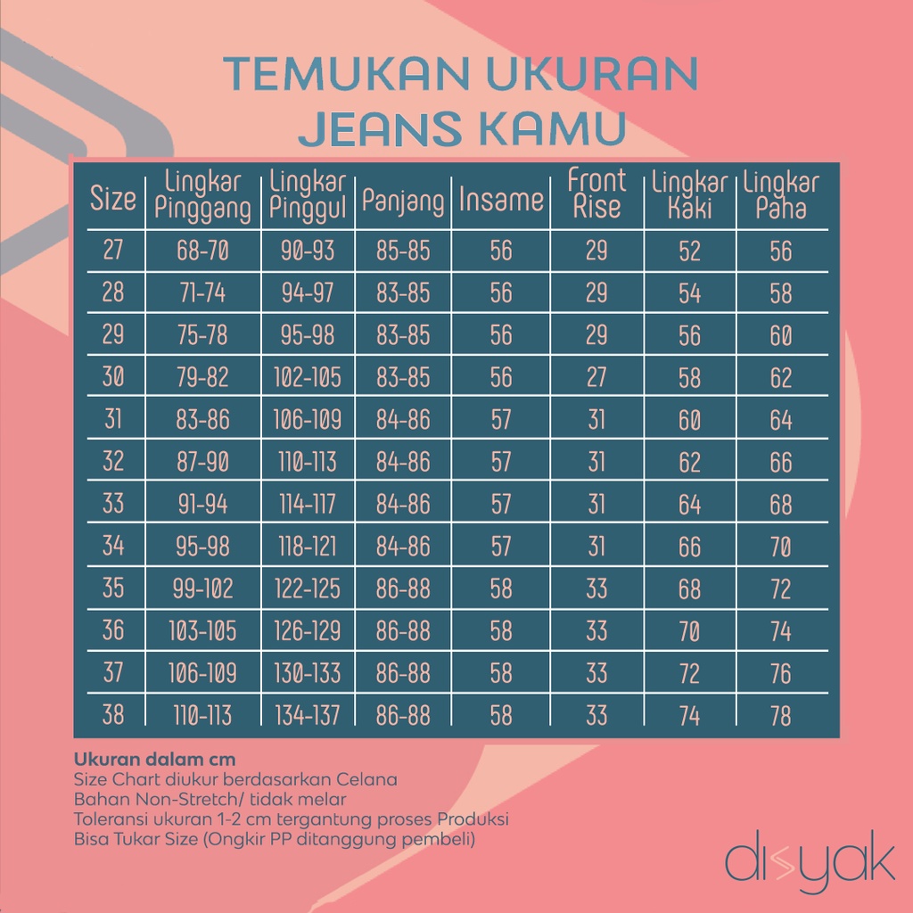 DISYAK - JUMBO Kulot Curvy High Waist Non Stretch Black Snow 920