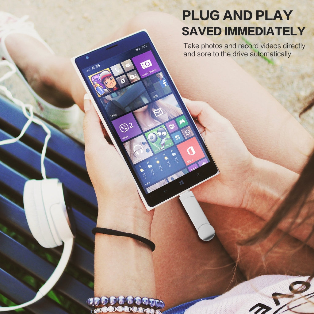 3in1 USB Flash Drive 512GB Metal Anti Air untuk iOS / PC Android