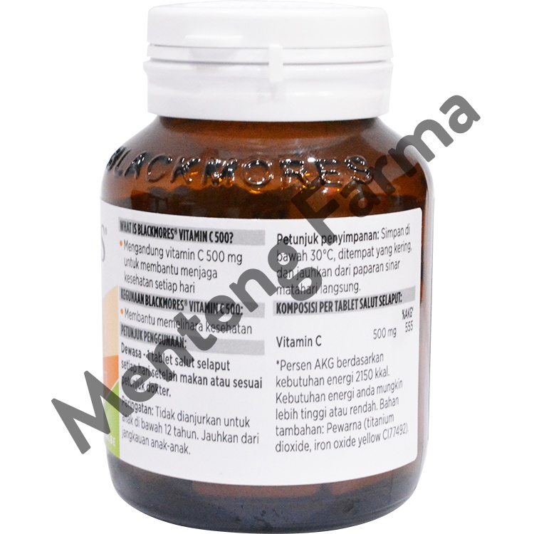 Blackmores Vitamin C 500 - Suplemen Peningkat Sistem Imun Tubuh
