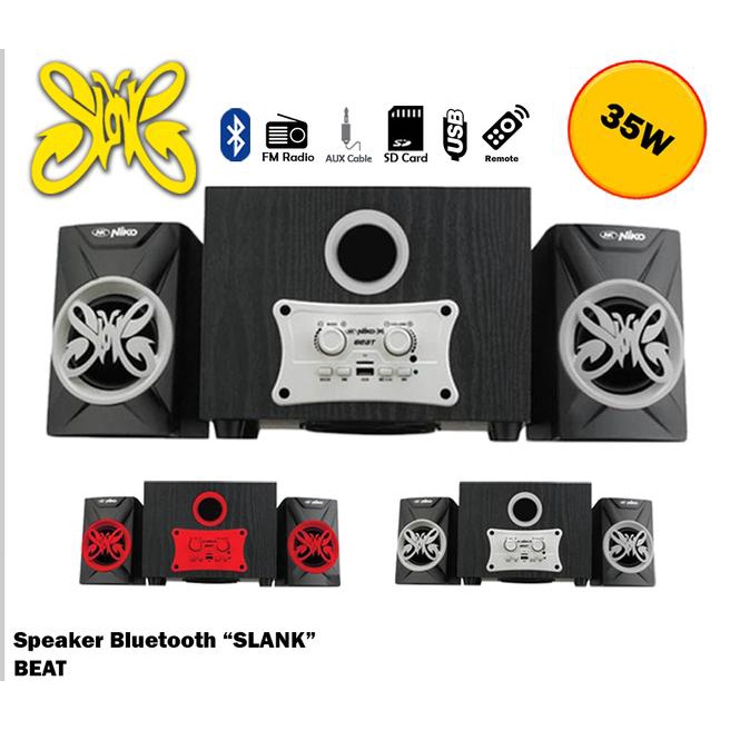NIKO SLANK BEAT Speaker Multimedia Bluetooth 35 Watt