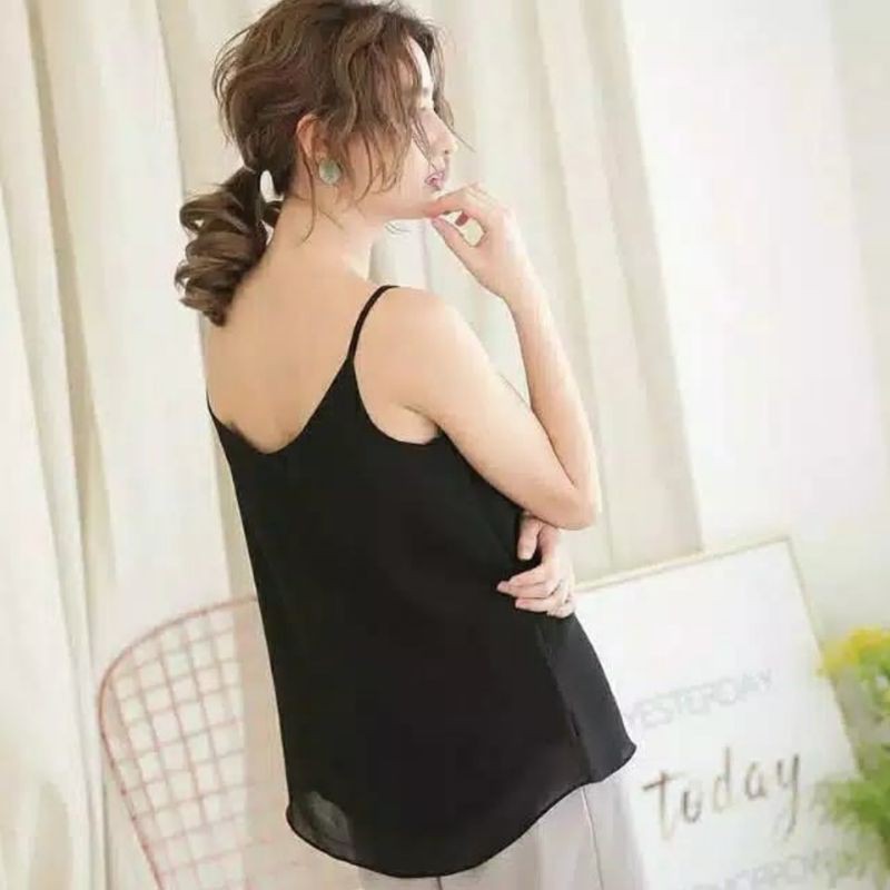 ILONA - Atika atasan tanktop satin korean top 071