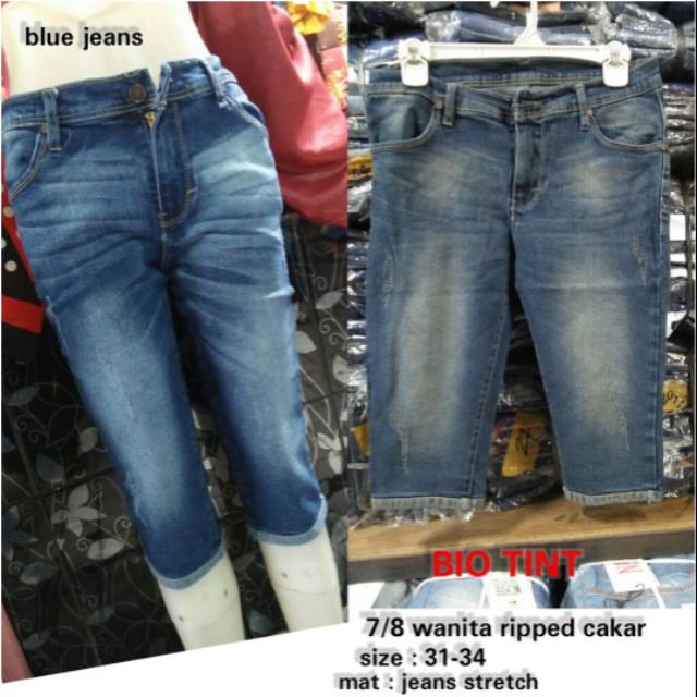 CELANA 7/8 CEWEK lipat bawah SIZE 27 S/D 30 2WARNA PILIHAN