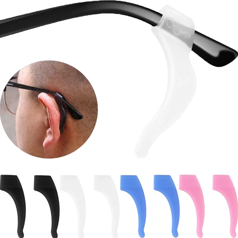 1 Pair Silicone Anti-Slip Eyeglass Holder Ear Hooks / Spectacle Eyeglasses  Retainer Grip Temple Tip Holder Eyewear Accessories