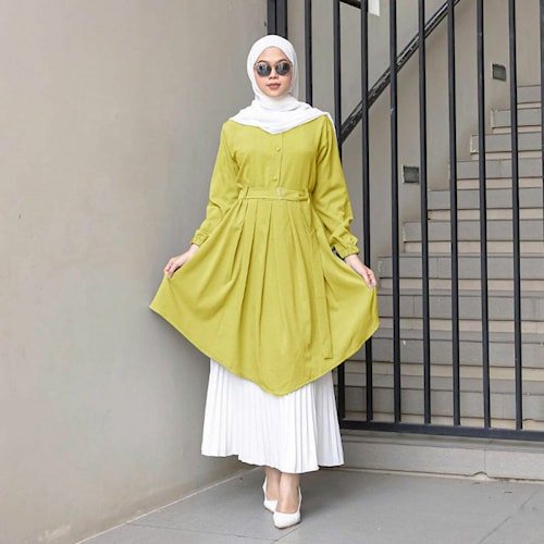 Baju Atasan Tunik Remaja Wanita Kekinian Warna Lemon Cewek Perempuan Terbaru 2021 Termurah Kualitas 