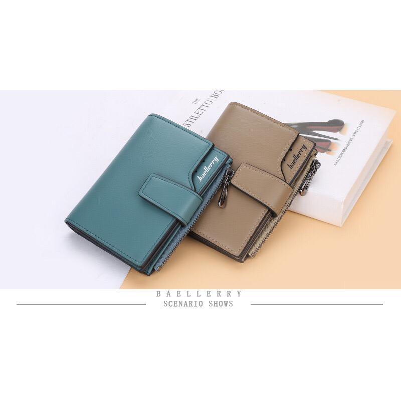 INFY - DOMPET BAELLERRY LIPAT WANITA IMPORT KULIT ORIGINAL KECIL EZANA PENDEK SLOT KARTU KOREA D041