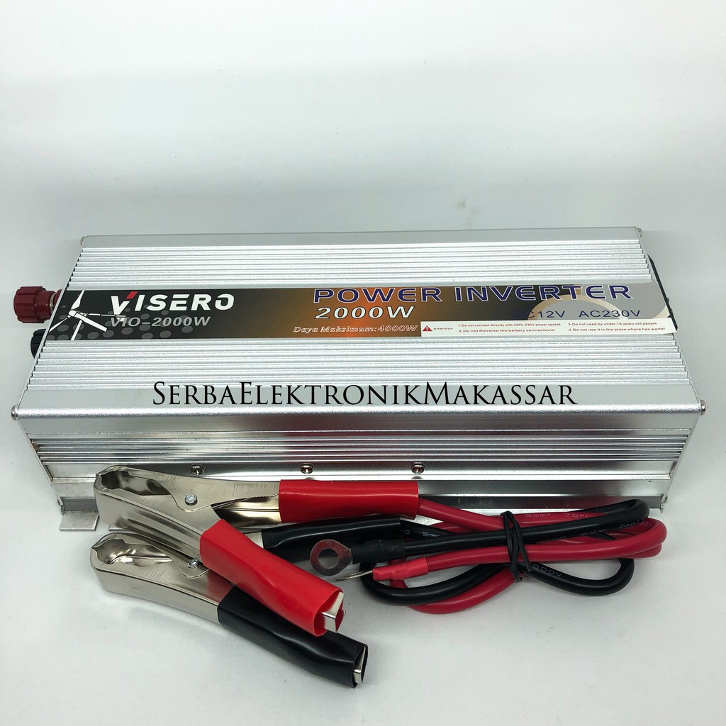 Power Inverter 2000Watt Merk Visero VIO-2000 DC 12Volt to AC 230Volt