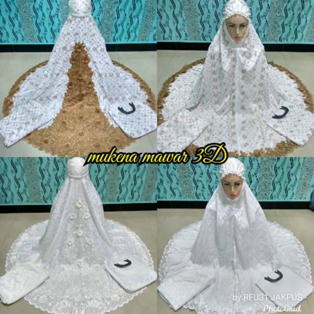 Mukena mawar 3D