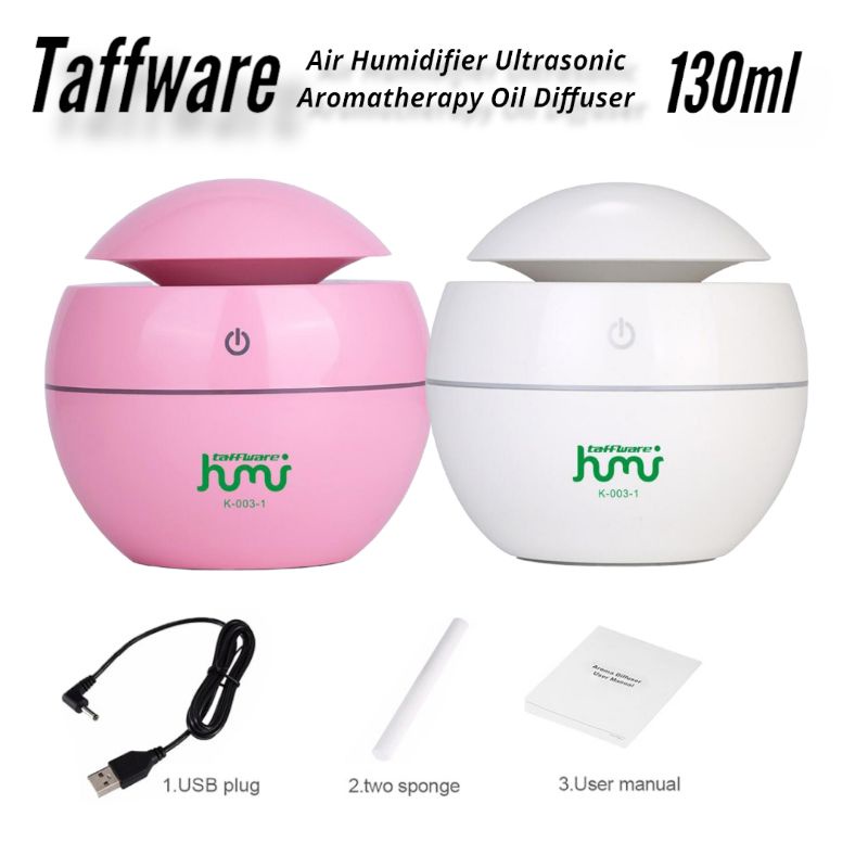 Taffware Air Humidifier Ultrasonic Aromatherapy Oil Diffuser Minimalis - HUMI ​​K-003-1