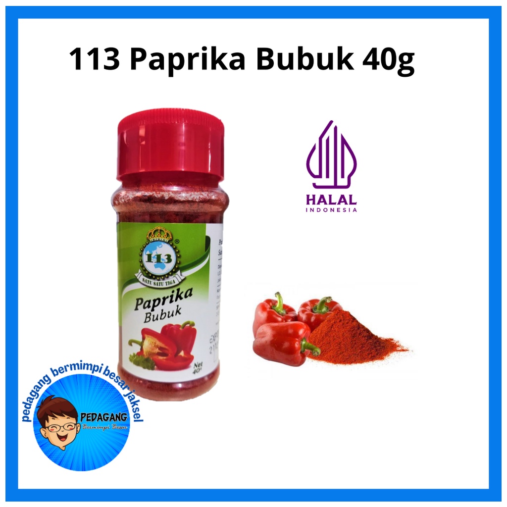 

113 Paprika Bubuk 40g/ Bumbu Dapur / Penyedap Rasa/ Rempah Rempah/ Bumbu Masak/ Paprika