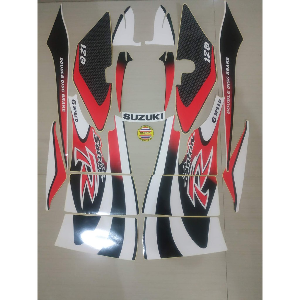 Striping List Body Satria Lumba 120 R 2 Tak - Merah Putih