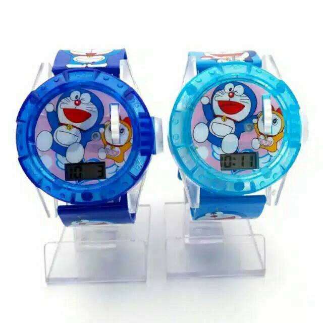 Jam Tangan Anak Laser Musik Melody Karakter Doraemon