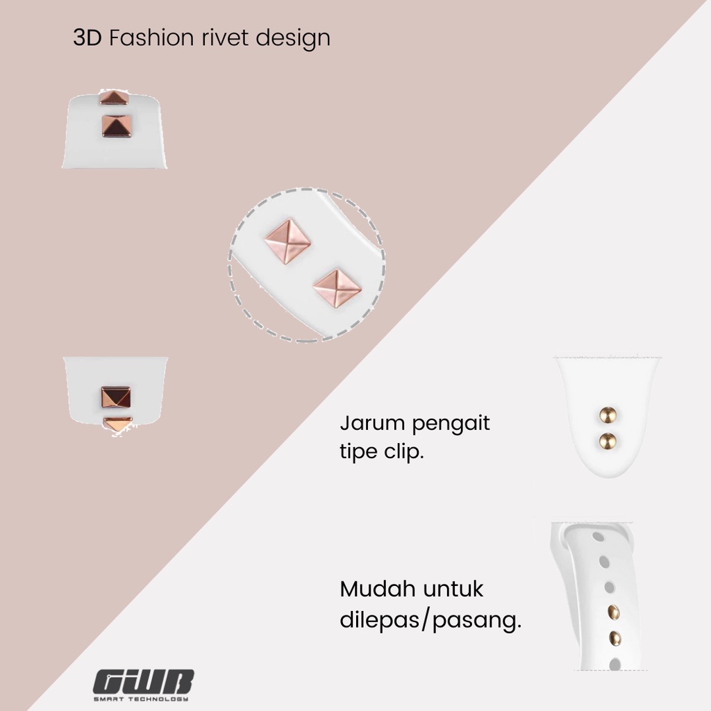 STRAP STUDE  ( IWO / APPLE WATCH / IWATCH) ( strap saja belum termasuk jam tanhan )