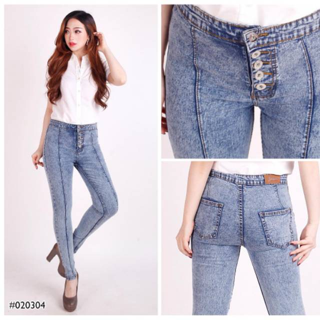 Celana Highwaist 5 Kancing