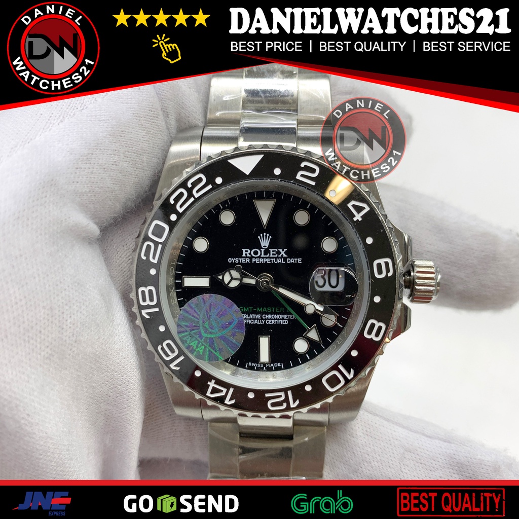 JAM TANGAN MODEL AAA+ PREMIUM GMT MASTER II BLACK (JAPAN GRADE AAA+)