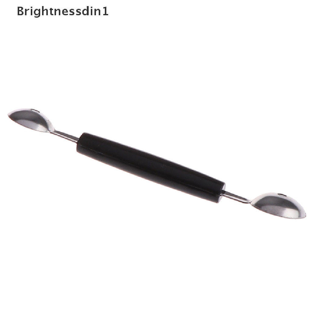 Sendok Scoop Es Krim Buah Melon Model Dua Sisi Bahan Stainless Steel 1 In 1 Untuk Dapur