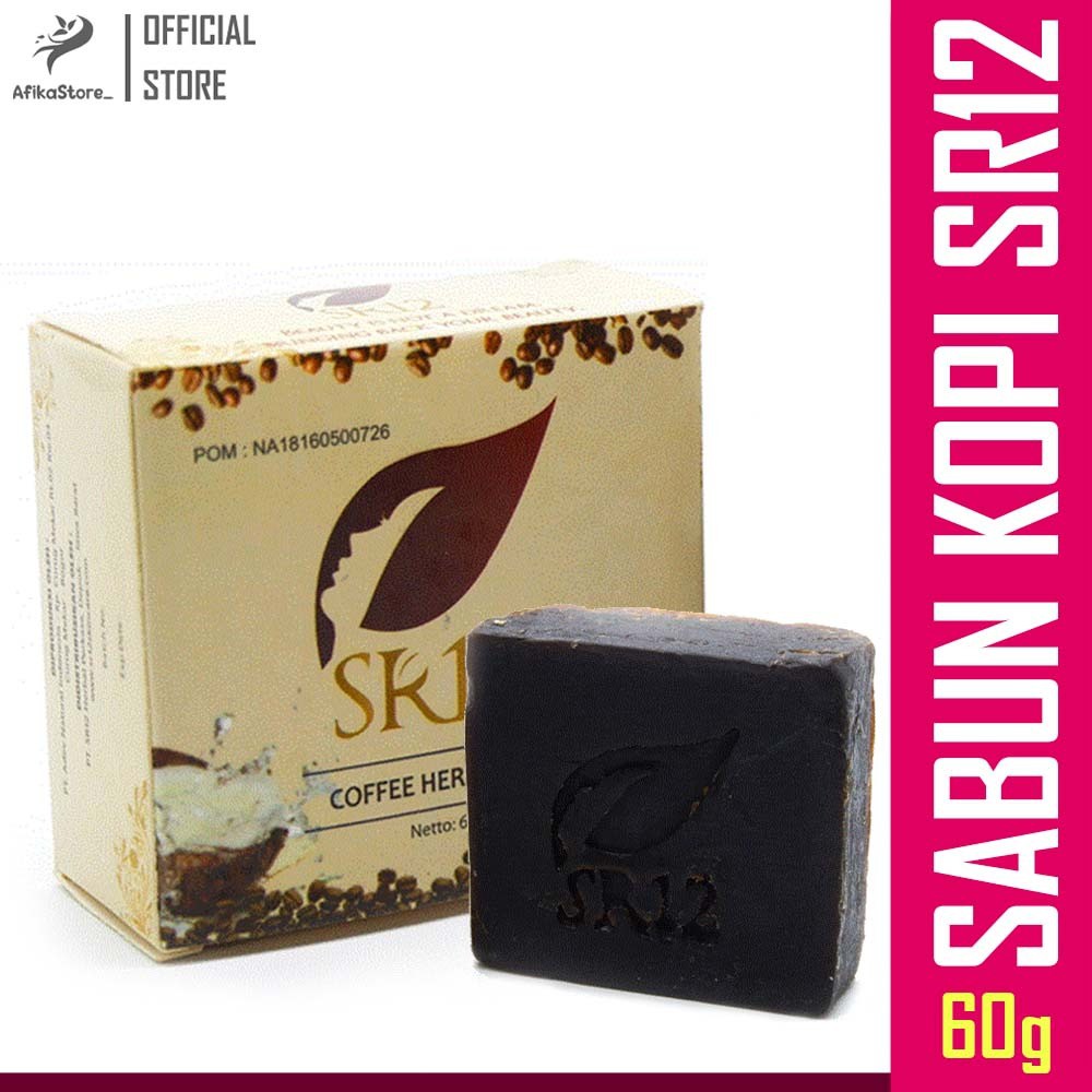 Coffe Herbal Soap SR12 Skincare - Penghilang Flek Hitam - Sabun Batangan - Sabun Glowing