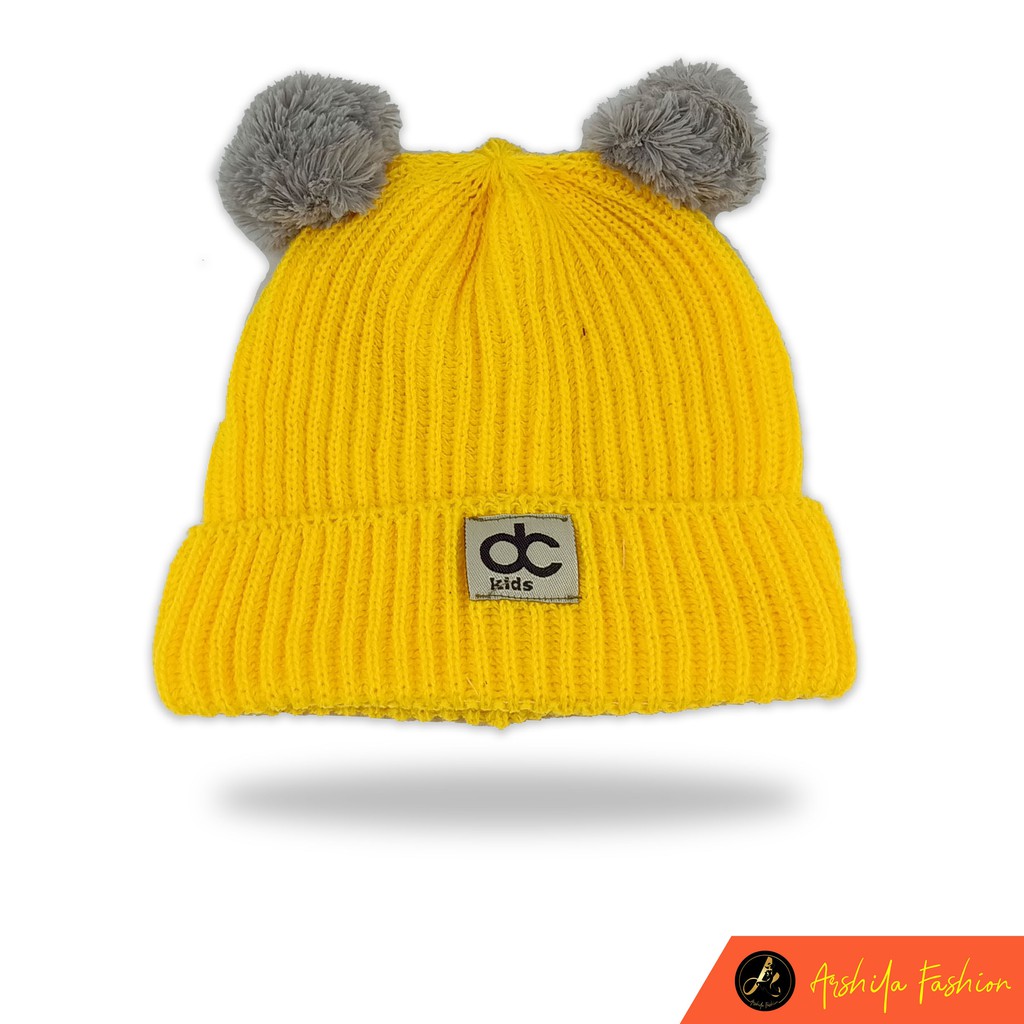 KUPLUK BAYI MODEL POMPOM PREMIUM POM02 RAJUT UNISEX