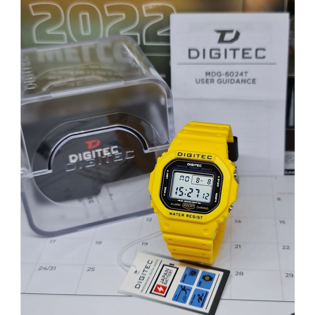 BEST SELLER JAM TANGAN PRIA WANITA DIGITEC 6024 DIGITAL G111 TALI RUBBER TANGGAL BULAN AKTIF DM 4.4CM FREE BOX BATERAI CADANGAN || JAM TANGAN FASHION PRIA JAM CEWEK MURAH DIGITEC DIGITAL