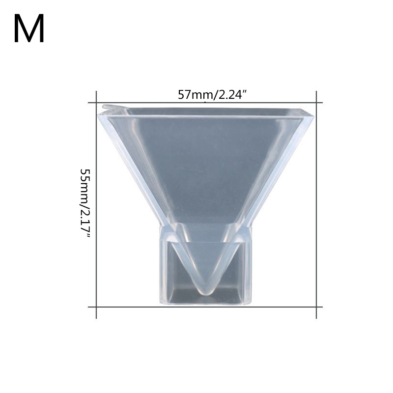 Siy Cetakan Resin Transparan Bentuk Piramida Bahan Silikon Untuk Membuat Perhiasan DIY